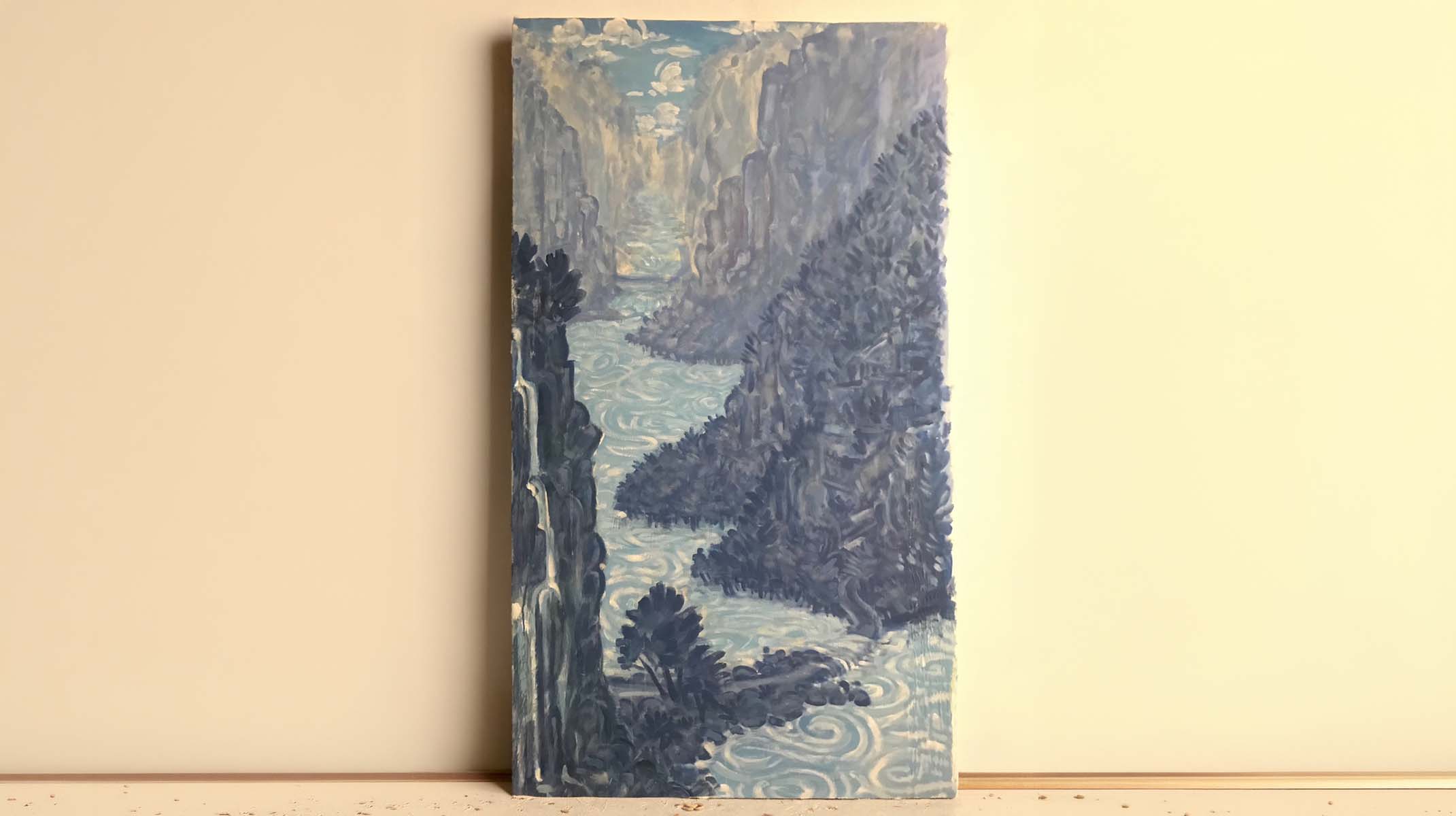 Cataract Gorge, painting by Mike Young